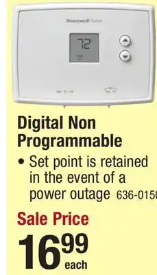 Menards Honeywell Home Digital Non Programmable Thermostat offer