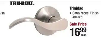 Menards Tru-Bolt Trinidad Satin Nickel Hall & Closet Passage Door Lever offer