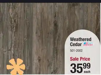 Menards American Pacific 4' x 8' Weathered Cedar Random Plank Wall Panel offer
