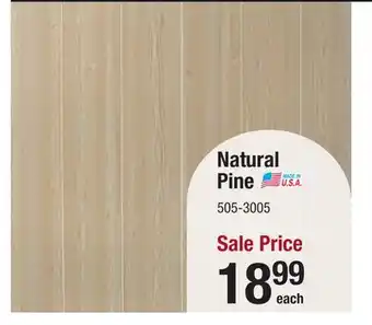 Menards DPI Wood Grain 4' x 8' Natural Pine Wall Panel offer