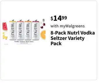 Walgreens 8-Pack Nutrl Vodka Seltzer Variety Pack offer