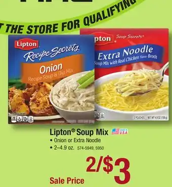 Menards Lipton Recipe Secrets Onion Recipe Soup & Dip Mix - 2 oz offer