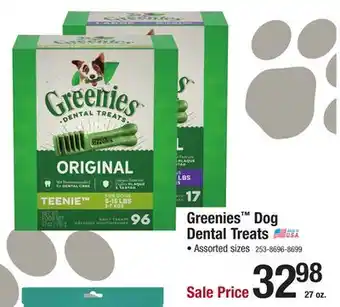 Menards Greenies Original Teenie Dental Dog Treats - 96 Pack offer