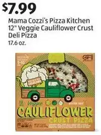 Aldi Mama Cozzi's Pizza Kitchen 12" Veggie Cauliflower Crust Deli Pizza offer