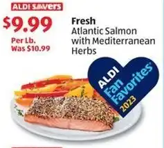 Aldi Fresh Atlantic Salmon with Mediterranean Herbs offer