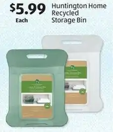 Aldi Huntington Home Recycled Storage Bin offer