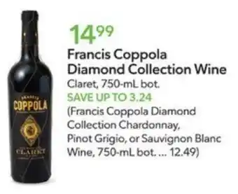 Publix Francis Coppola Diamond Collection Wine offer