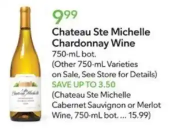 Publix Chateau Ste Michelle Chardonnay Wine offer