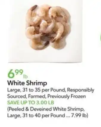 Publix White Shrimp offer