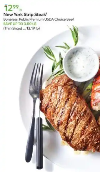 Publix New York Strip Steak offer