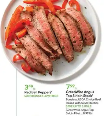 Publix GreenWise Angus Top Sirloin Steak offer