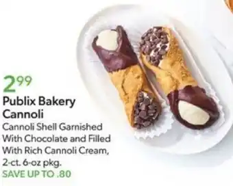 Publix Publix Bakery Cannoli offer