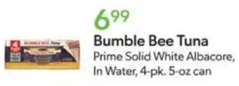 Publix Bumble Bee Tuna offer