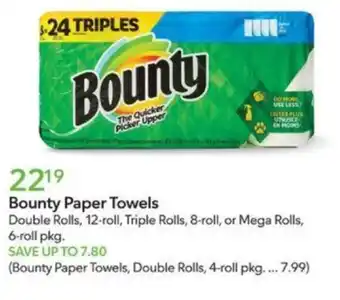 Publix Bounty Paper Towels offer