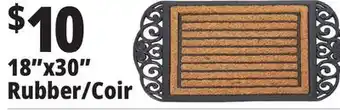 Ocean State Job Lot 18x30 Rubber/Coir Doormats offer