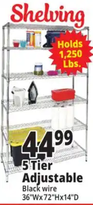 Ocean State Job Lot 5-Tier Household Wire Shelving offer