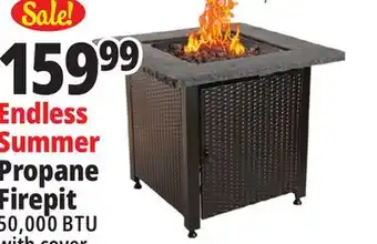 Ocean State Job Lot Endless Summer Square LP Gas Outdoor Fire Pit with Cover offer