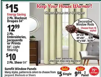 Ocean State Job Lot Curtains offer