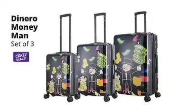 Ocean State Job Lot TUCCI Italy Dinero Money Man 3-Piece (20, 24, 28) Luggage Set offer