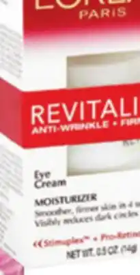 Ocean State Job Lot L'Oreal Revitalift Anti-Wrinkle + Firming Eye Cream Moisturizer, .5 oz offer