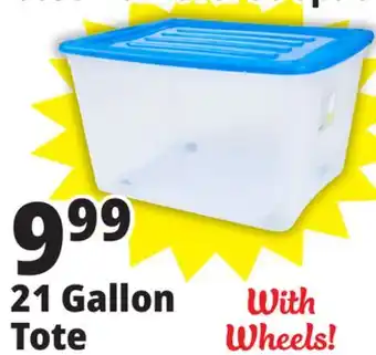 Ocean State Job Lot Gracious Living Stackable Storage Tote with Wheels, 80 L offer