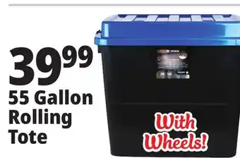 Ocean State Job Lot Gracious Living Premium Rolling Storage Tote with Lid, 55 gal offer