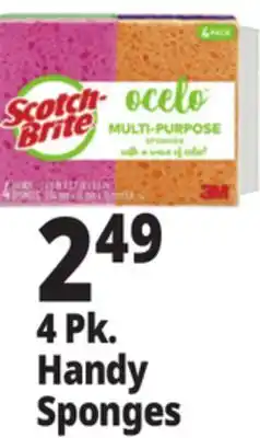 Ocean State Job Lot Scotch-Brite Ocelo Multi-Purpose 3M Sponges, 4 Count offer