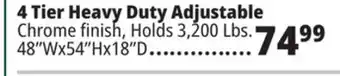 Ocean State Job Lot 4 Tier Heavy Duty Adjustable offer