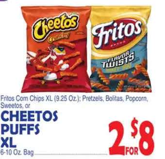 Bravo Supermarkets CHEETOS PUFFS XL 6-10 Oz. Bag offer