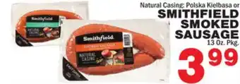 Bravo Supermarkets SMITHFIELD SMOKED SAUSAGE offer