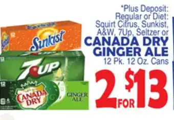 Bravo Supermarkets CANADA DRY GINGER ALE offer