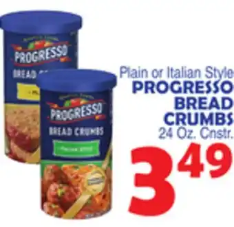 Bravo Supermarkets PROGRESSO BREAD CRUMBS offer