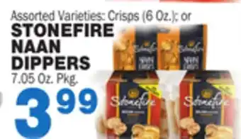 Bravo Supermarkets STONEFIRE NAAN NAAN DIPPERS, 7.05 Oz. Pkg offer