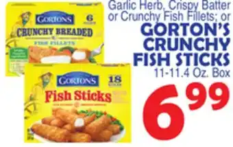 Bravo Supermarkets GORTON'S CRUNCHY FISH STICKS offer