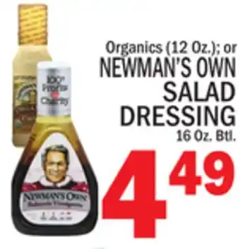 C Town NEWMAN'S OWN SALAD DRESSING 16 Oz. Btl offer