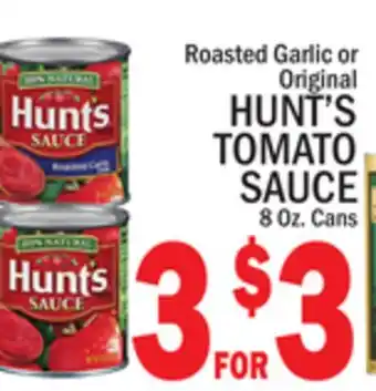 C Town HUNT'S TOMATO SAUCE offer