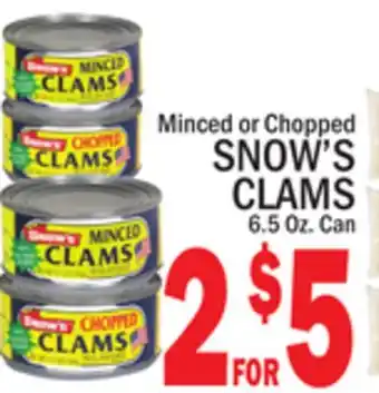 C Town SNOW'S CLAMS offer