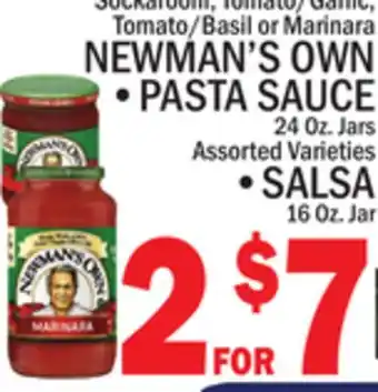 C Town NEWMAN'S OWN PASTA SAUCE 24 Oz. Jars offer