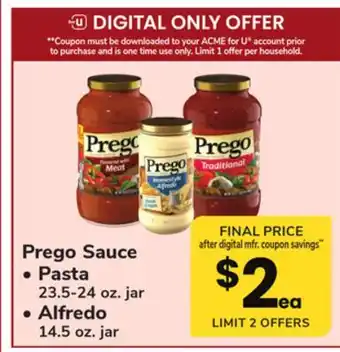 ACME Prego Sauce offer