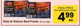 ACME Dietz & Watson Beef Franks offer