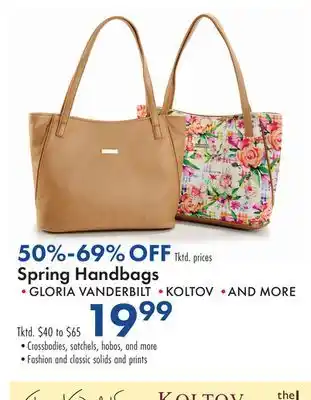 Boscov's Spring Handbags offer