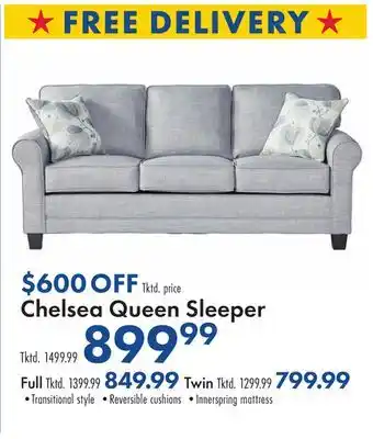 Boscov's Chelsea Queen Sleeper offer