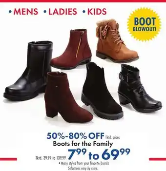 Boscov's Boots for the Family offer