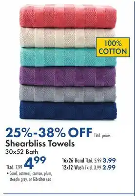 Boscov's Shearbliss Towels offer