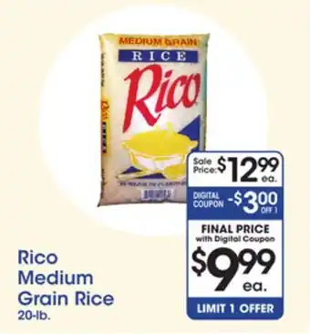 Price Rite Rico Medium Grain Rice offer