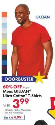 Boscov's Mens GILDAN Ultra Cotton T-Shirts offer