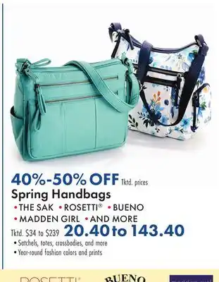 Boscov's Spring Handbags offer