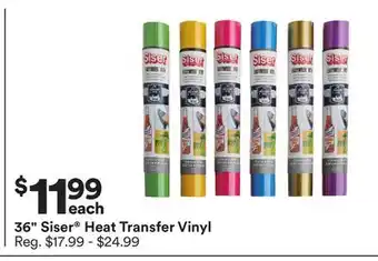 Michaels 36 Siser Heat Transfer Vinyl offer