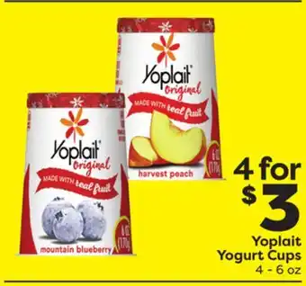 Weis Markets Yoplait Yogurt Cups offer