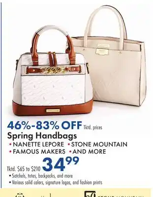 Boscov's Spring Handbags offer